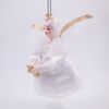 Потешный промысел / Christmas tree toy made of porcelain "Flying Angel with a Trumpet"