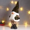 Сималенд / Interior doll "Santa Claus in a gold cap and a vest with sequins"