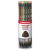 Pencil obstruction ERICH KRAUSE, 1pc., "Vivo", HB, black wood, with elastic band, housing cuts, sharpened
