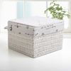 Доляна / Doliana / Wicker storage basket with lid "More", 25 × 25 × 18 cm, white