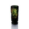 Гусевской Хрустальный завод / Crystal vase for flowers decorative "Bohemia" amber-green