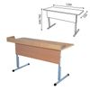 2-seater table-part adjustable for chemistry cabinet, 1200 x550 x640-760 mm, height 4-6, metal/DSP, plastic