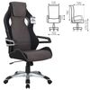 Computer chair BRABIX "Techno GM-002", fabric, black / gray, white inserts
