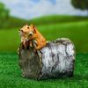 Хорошие сувениры / Figured planter "Three squirrels on a stump" 14x15 cm