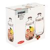 PASABAHCE / Jars with lids for bulk products Cesni, volume 1100 ml, glass, SET 2 pcs.