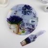 Доляна / Dolyana / Cake bowl with a shovel "Lavender", d = 30 cm, shoulder blade 26.5 × 7 cm