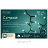 Kaemingk / Chaîne scintillante Lumineo Snake de 7,5 m, 350 lumières LED blanc chaud, PVC vert, contrôleur, IP44