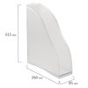 Khay dọc để đựng giấy BRAUBERG "Cosmo" (260х85х315 mm), trong suốt
