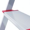 NEW HEIGHT / Aluminum step ladder 5 WIDE STEPS 13 cm, platform 1.1 m, load 225 kg, weight 5.1 kg