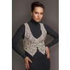 Снежинка / Snowflake / Vest for women in lace cropped shape