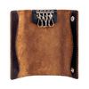 The case for keys FABULA "Kansas", genuine leather, stitching, 2 buttons, 60х125х15 mm, black