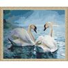 Опт-картина / Mosaïque diamant 40x50, strass ronds Jolis cygnes