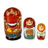 Мастерская подарков / Gift workshop / Matryoshka Apple Spas (grandfather at the table), 11 cm.