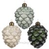 Kaemingk / Un set di decorazioni per l'albero di Natale in vetro Pigne Innevate 10 cm, 12 pz