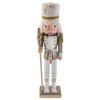 Wooden figurine"Nutcracker Mouse king," white 38 cm