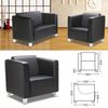 Armchair "Milano", 810х840х770 mm, with armrests, eco-leather, black