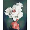 Опт-картина / Diamond mosaic, 40x50, square rhinestones Girl and white peony