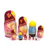 Семеновская роспись / Russian woman - booklet matryoshka, 10 dolls - booklet No. 14 "Samovar"