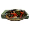Палех / Palekh / Brooch "Firebird", 6 * 3 cm, master Komardina