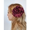Milotto / Hairpin-brooch "Rose" burgundy