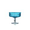Гусевской Хрустальный завод / Crystal vase for fruit "Shvedka" colorless leg, turquoise bowl