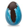 Bitter chocolate figure with blue decor