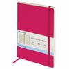 BRAUBERG  / "Metropolis Ultra" deri görünümlü defter, 80 yaprak A5 (148x218 mm), elastik bant, pembe
