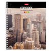 HATBER / Notebook А5, 120 sh., Comb, cage, cardboard cover, 3 dividers, "City Style" / 4 pcs.