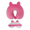 Nackenpolster. Mit einer Schlafmaske. Schweinchen (6)
