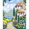 Опт-картина / Painting by numbers 40x50 House on the shore