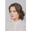 Lace earrings "Joan of Arc" Burgundy