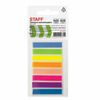 Bookmark adhesive STAFF, NEON plastic, 45х8 mm, 8 colors x 20 sheets, plastic base