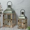 Kaemingk / Wooden lantern for a candle Dannotar 39 cm