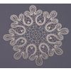 Снежинка / Snowflake / Lace napkin with decorative floral ornament