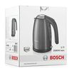 KETTLE BOSCH TWK7805, 1.7 litres, 2200w, closed heating element, stainless steel, black