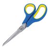Scissors OTISBURG "Soft Grip", 190 mm, rubber insert, blue-yellow, 3-sided sharpening