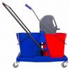 BRABIX harvesting trolley, 2 removable buckets of 23 l, mechanical spinning, plastic frame