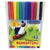 CENTROPEN markers, 12 colors, "Penguins", washable, ventilated cap, polibeg