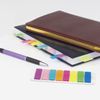 Bookmark adhesive BRAUBERG NEON plastic, 45х12 mm, 8 colors x 25 sheets, on a plastic ruler 12 cm