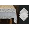 Мастерская подарков / Gift workshop / Matting tablecloth "Black and white pattern" with napkins