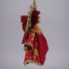 Потешный промысел / Christmas tree toy made of porcelain "Angel red dress"