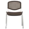 BRABIX "Iso NET CF-006" staff and visitors chair, chrome frame, grey