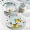 Доляна / Doliana / A set of children's dishes "Tiger", 3 items: a mug 250 ml, a bowl of 400 ml, a plate 18 cm
