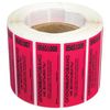 Self-adhesive numbered seals "Latest technologies", set of 1000 pcs. (roll), length 66 mm, width 22 mm, red