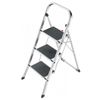 Stepladder steel + aluminum K60 StandartLine 3 wide steps with mat Hailo