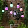 Kaemingk / Solar Colors Solar Light String, 10 RGB Multi-Color Lights, 2.7m, Black PVC, IP44