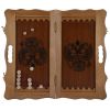 GamesDealer / Pelle da backgammon "Silver" piccola in un diplomatico (Russia, legno, 40x20x5 cm)