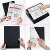 Fundas de cartón para encuadernación, A4, SET 100 uds., Estampado de cuero, 230 g / m2, negro, BRAUBERG