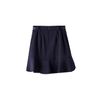 Skirt straight with flounce hem and decorative belt Navy blue for girls