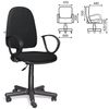 Armchair "Jupiter GTP", with armrests, black